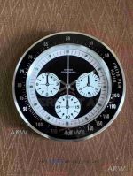 Replica Rolex Daytona 34cm Chronograph Wall Clock - Black Bezel Steel Case 